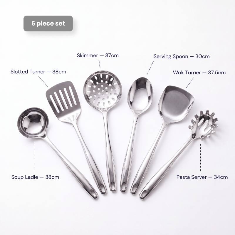6-Piece Stainless Steel Utensil Set
