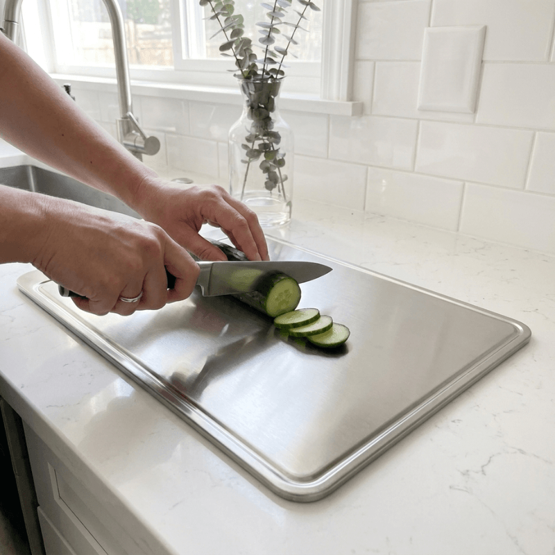 PuraHome™ Food Grade Stainless Steel Chopping Board