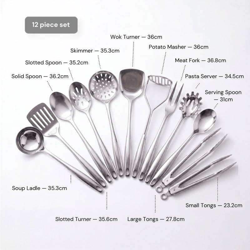 12-Piece Stainless Steel Utensil Set